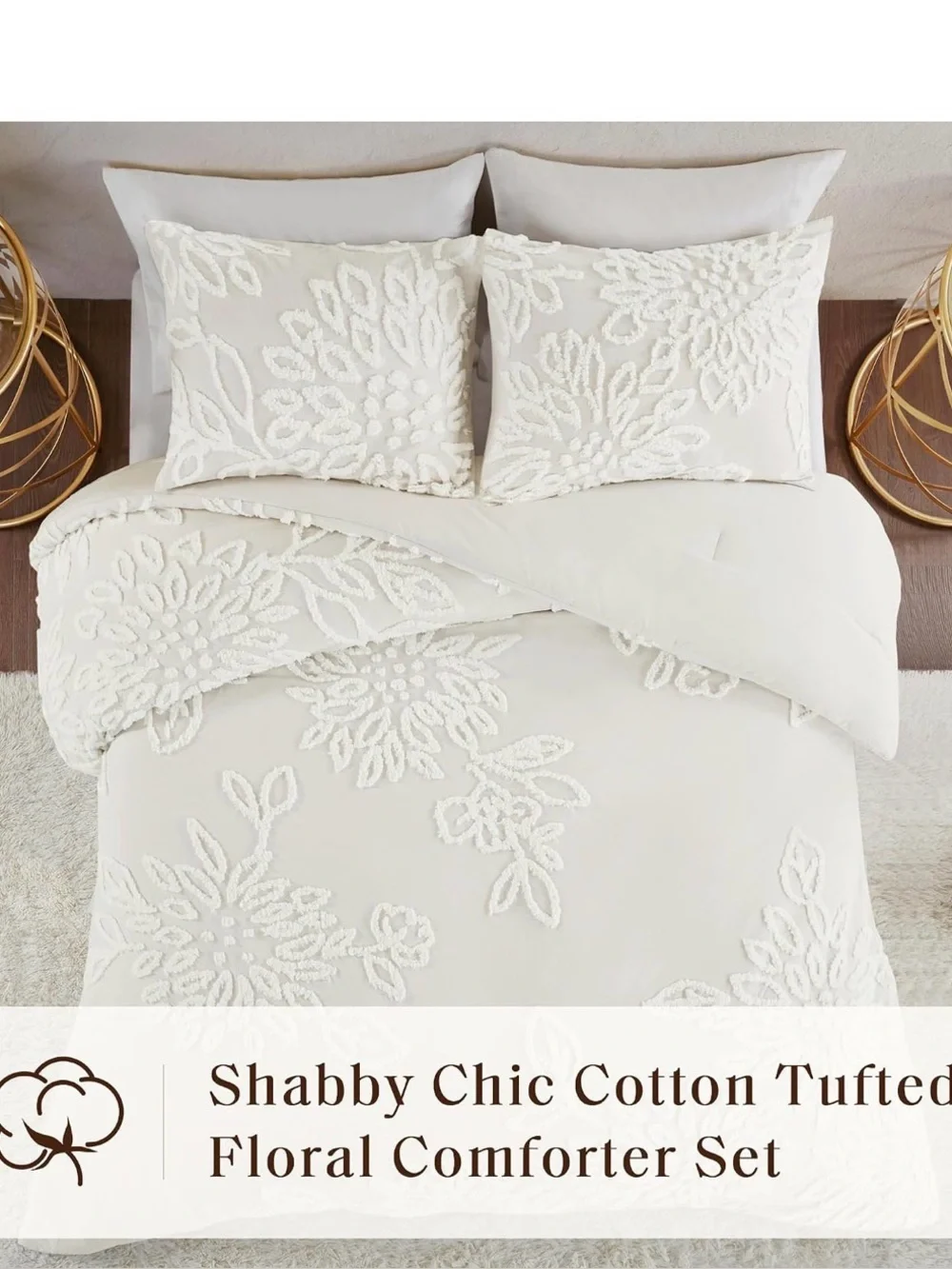 Madison Park - Floral Chenille Tufted 3-pc Comforter Set - King/Cali King